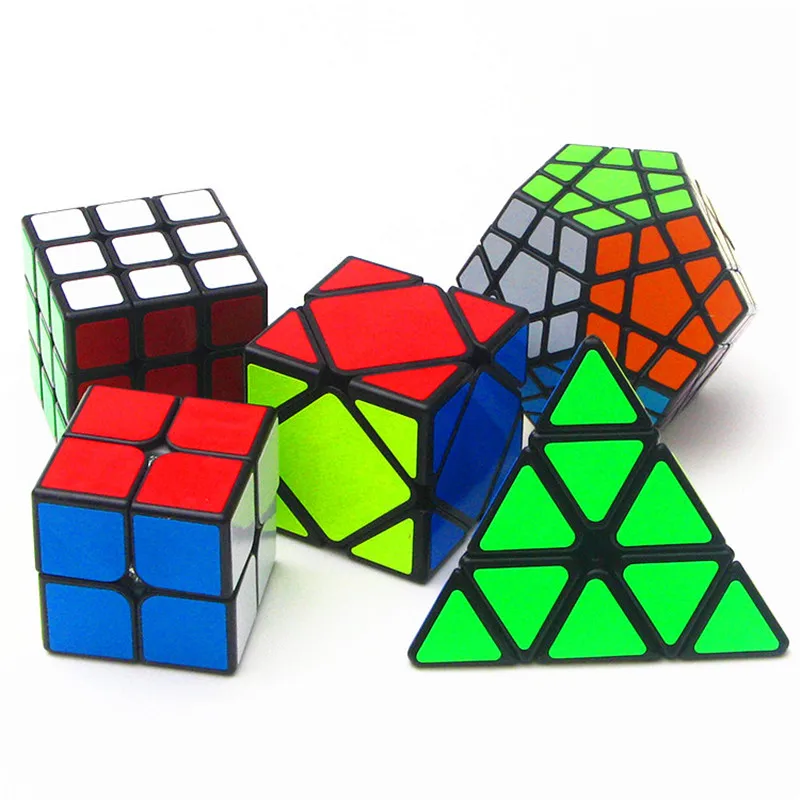 Zcube черный рыцарь набор Подарочная коробка 2x2x2 3x3x3 Пирамида Megaminx Skew волшебный куб безопасный АБС скоростной Головоломка Куб костюм детские игрушки подарок