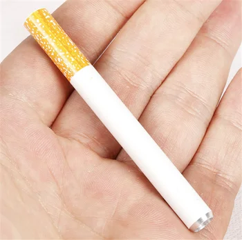 

Portable Mini Cigarette Shape Metal Smoking Pipe Accessories Tobacco Shisha Pipes Sniffer Health Smoking Stand