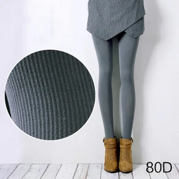 

1PC Spring Winter Women Tights Stripe Velvet Hosiery Solid Candy Color Standard Stockings High Elastic Pantyhose For Woman