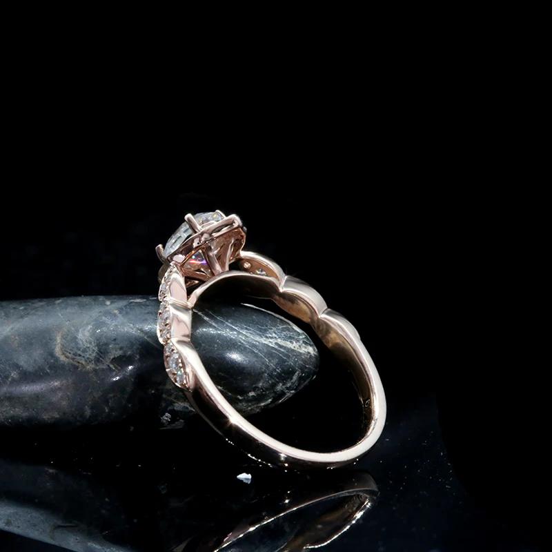 AEAW элегантные женские белые 1.0ct овальные 14k ювелирные изделия из желтого золота винтажные Свадебные Кольца для женщин moissanite камни подарок