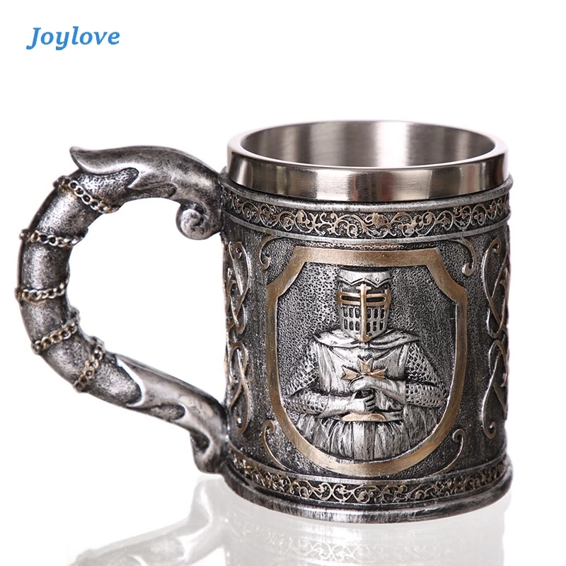 Практичный бутик JOYLOVE средневековая кружка рыцарь Templar Crusader костюм доспехов