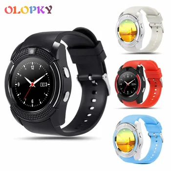 

V8 Bluetooth Touch Screen Fitness Bracelet For Android IOS Smartwatch With Camera/SIM Card Slot Waterproof Passmeter Smart Band