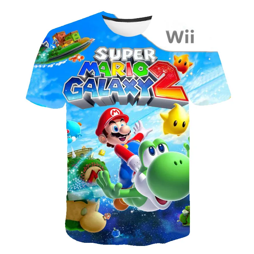 Детская футболка с изображением героев мультфильма «Super Mario Bros Mashup» топ с изображением грибов, Королевство Луиджи, Нинтендо, гик, итальянский стиль, простые комбинированные футболки для мальчиков и девочек