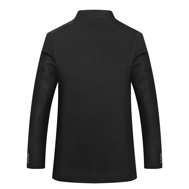 10XL 8XL осенне-зимнее мужское повседневное пальто, утолщенный шерстяной Тренч, деловое мужское одноцветное классическое пальто средней длины, куртки, топы