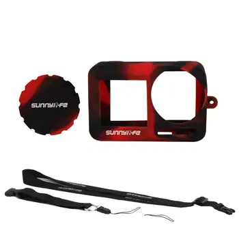 

1Set 1Set Durable Anti Scratch Silicone Camera Cage Case Shell Lens Protective Cover with Lanyard for DJI Osmo Action Sports