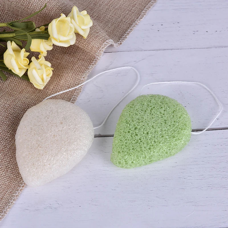 Натуральный Konjac спонж для лица очищающая моющая губка для отшелушивания очищающий спонж средство для очищения лица 4 цвета