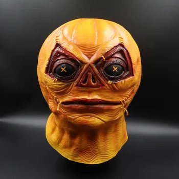 

halloween masks cosplay маска masque Orange Style Mask Melting Face Adult Latex Costume Halloween Scary mascherine маски