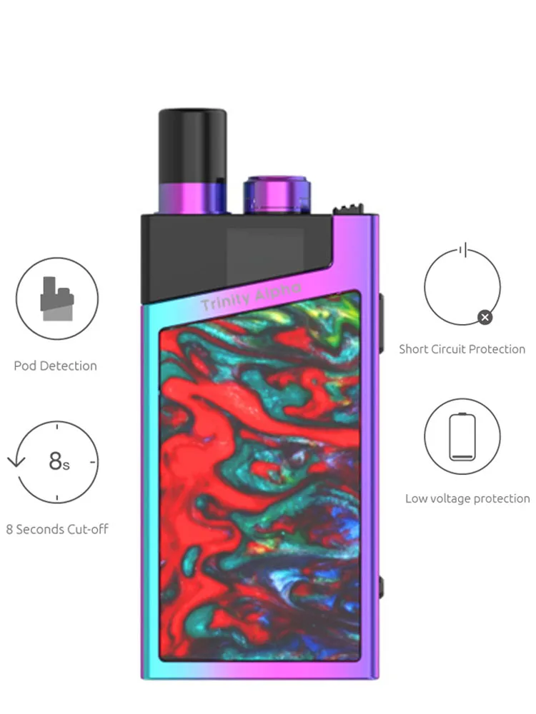 Аутентичный SMOK Trinity Alpha Pod Комплект 1000 мАч батарея 2 8 мл Vape Nord Mesh MTL катушка