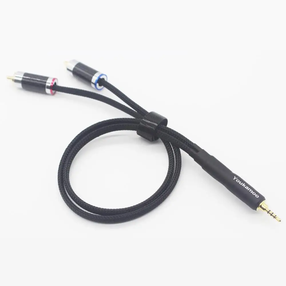 

2.5mm Trrs to RCA Cable Balanced Headphone Audio Headphone Adapter Cable 1 FT 0.3M