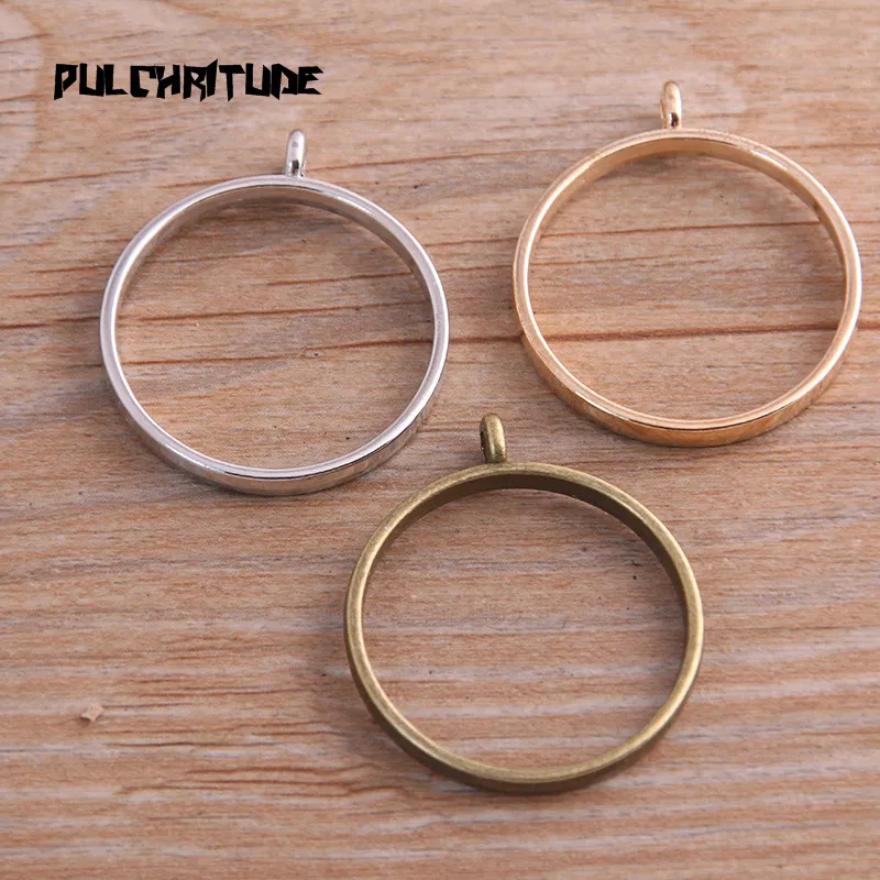 PULCHRITUDE, 6 шт., 32*27 мм, три цвета, ювелирные изделия из сплава, аксессуары, потяните ядро, Круглый Шарм, полый клей, пустая подвеска, поднос, ободок