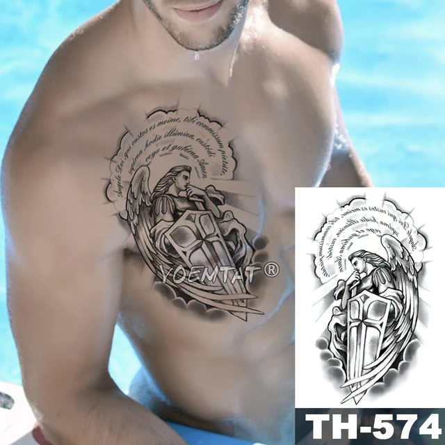Spartan Warrior Temporary Tattoos For Men Boys Realistic Lion Wolf Tiger  Compass Fake Tattoo Sticker Arm Chest Waterproof Tatoos - Temporary Tattoos  - AliExpress