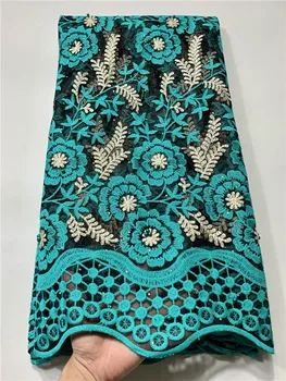 

Nigerian Lace Fabric High Quality stone Beaded Lace Fabric Wedding / green African With Beads Nigerian French Lace Fabric YIN312