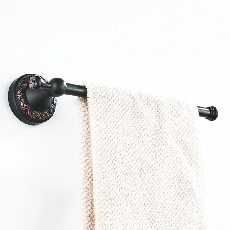 1 шт., латунный черный настенный держатель для полотенец, вешалка для полотенец, модный одинарный крючок для полотенец, аксессуары для ванной комнаты