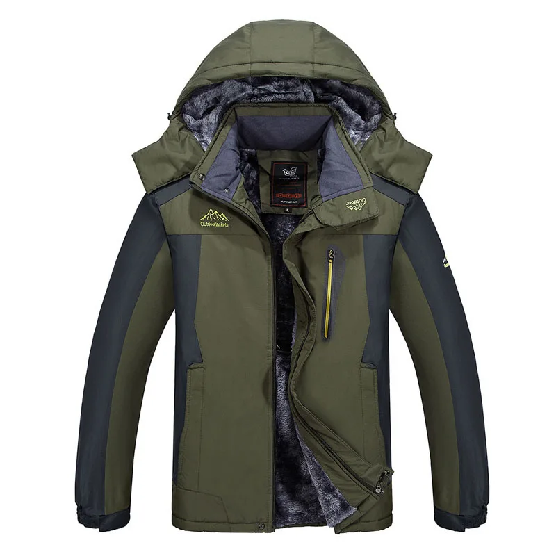 Plus Size XL~4XL,5XL, 6XL, 7XL, 8XL, 9XL Jacket Men's Winter Warm Hooded Windbreaker Jacket Men's Military Coat Men's Clothing