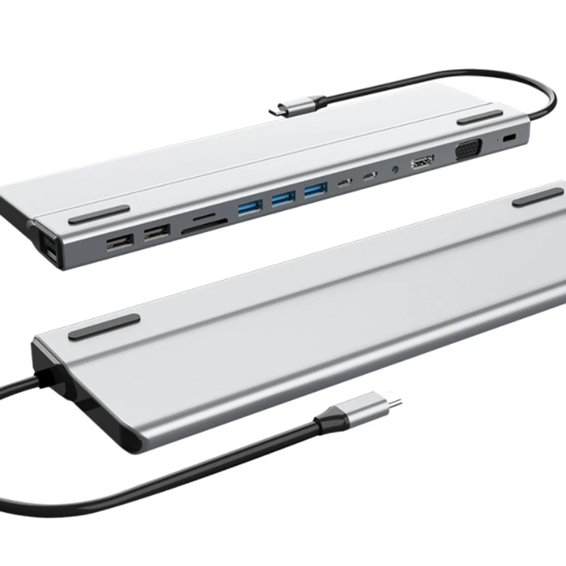 USB C HUB 14 in 1 Multifunctional Type-C Docking Station Gigabit Network Card for PC Laptop | Компьютеры и офис