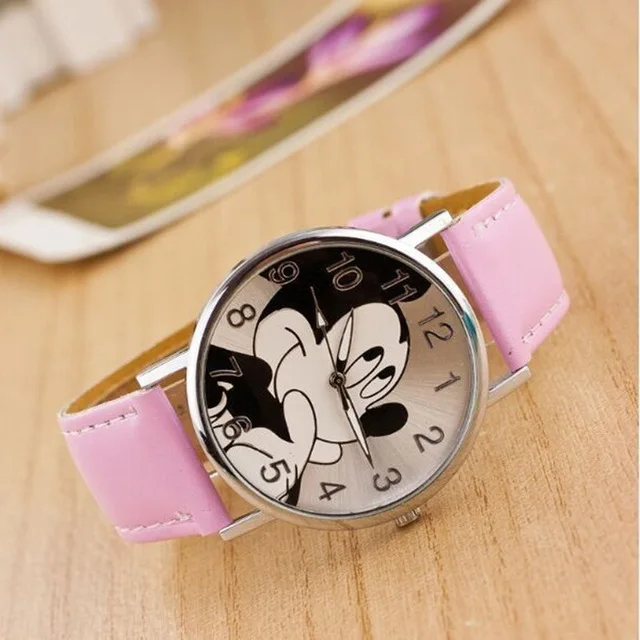 Reloj mujer новые Мультяшные милые часы с Микки Маусом Женские кварцевые наручные для