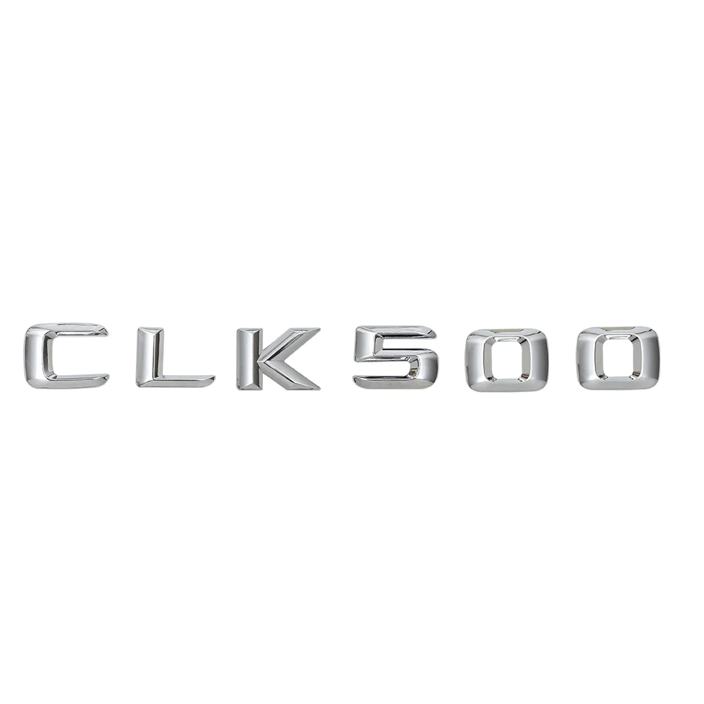 

Chrome 3D ABS Plastic Car Trunk Rear Letters Words Badge Emblem Decal Sticker for CLK Class CLK500
