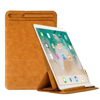

Tablet Proctive Folding Bag Fashion Faux Leather Stand Holder Pouch Case for iPad Pro 12.9 inch 2018 with Pen Slot