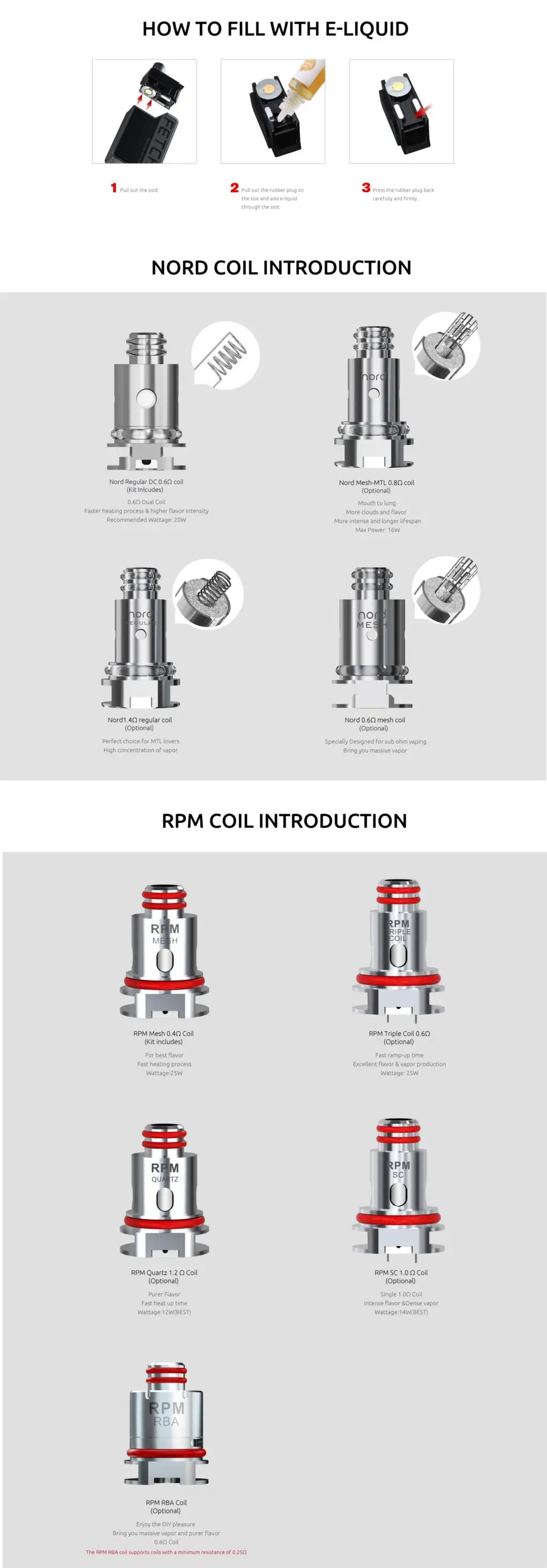 SMOK Fetch Mini Pod Vape комплект акриловая Версия 3,7 мл картридж 1200 мАч батарея RPM сетка 0.4ohm Nord DC катушки испаритель