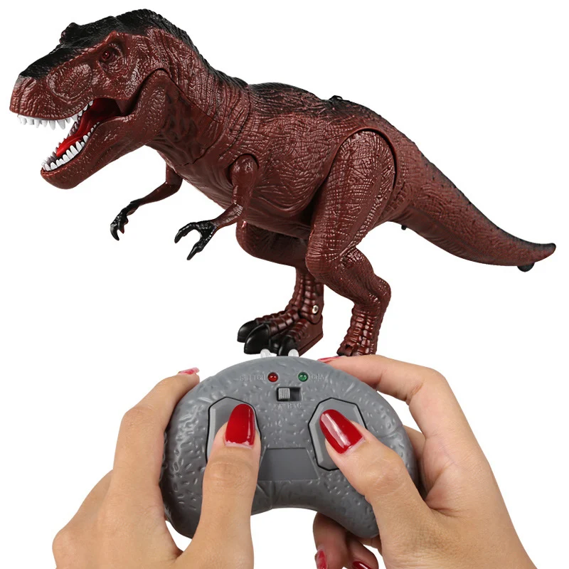 Vendedor Caliente Juguete de dinosaurio con Control remoto para niños, juguete con sonido de luz electrónica, regalo de Navidad y Halloween, envío directo R6qB6jrWB