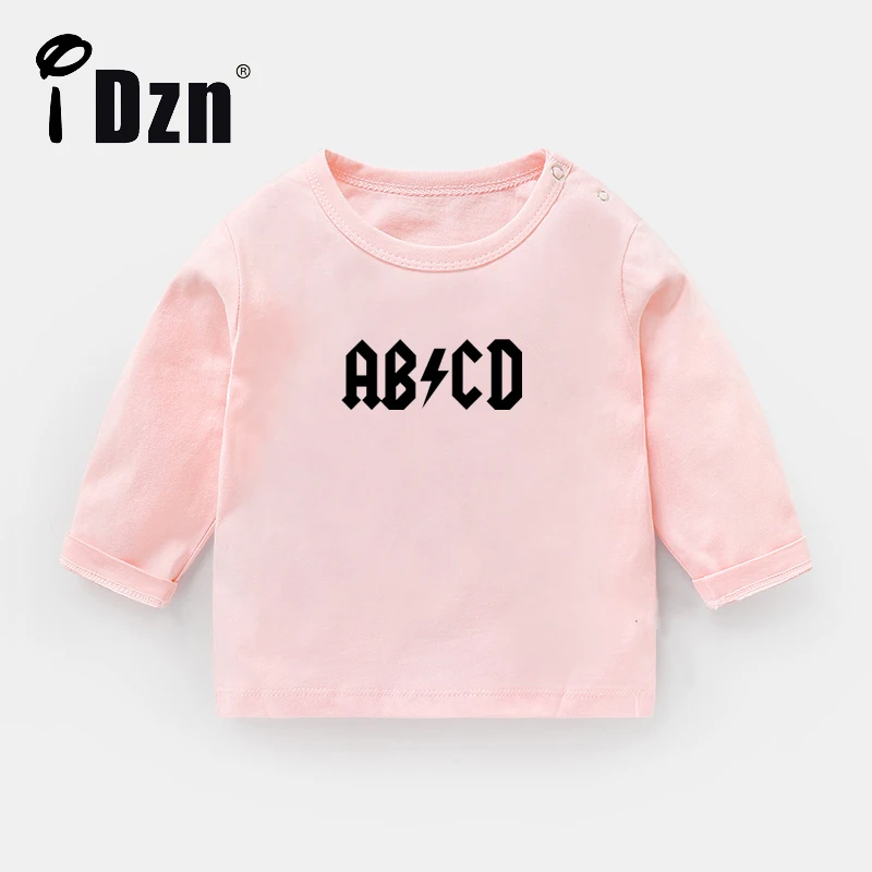 Baby T Shirts Kids ABCD Funny Rock Gifts Cute Print Long Sleeve