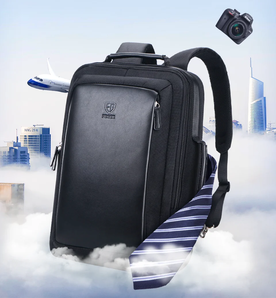Мужской рюкзак, многофункциональные рюкзаки для ноутбука, школьные сумки, рюкзак для компьютера, бизнес Большая вместительная сумка на плечо, FEGER