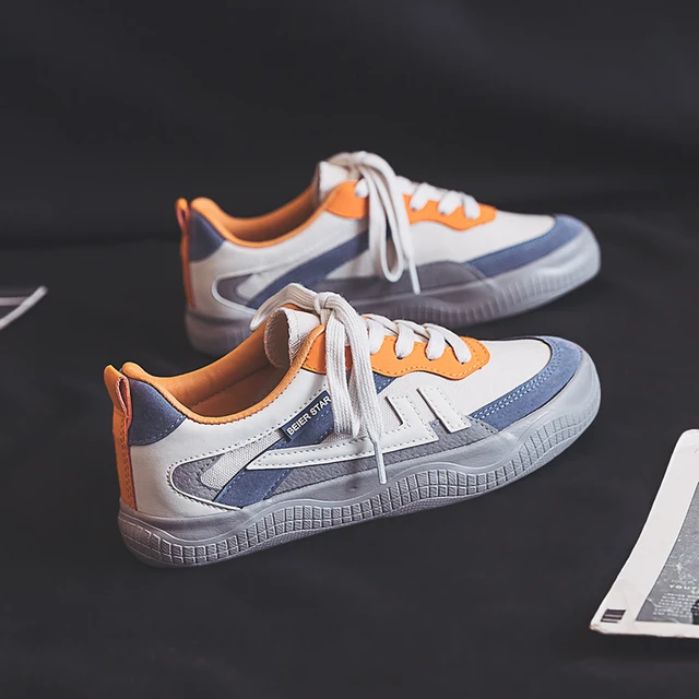 fashion casual korean style mixed color canvas shoes sneakers