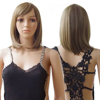 

S-noilite 24kinds women hair style wigs ash brown black woman wigs natural hair synthetic wig with bangs Layered Pixie Cut wigs