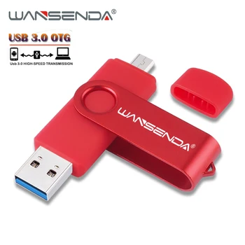 

WANSENDA OTG USB Flash Drive 2 in 1 USB3.0 & Android Micro USB Pen Drive 16GB 32GB 64GB 128GB 256GB Pendrive for Android/PC