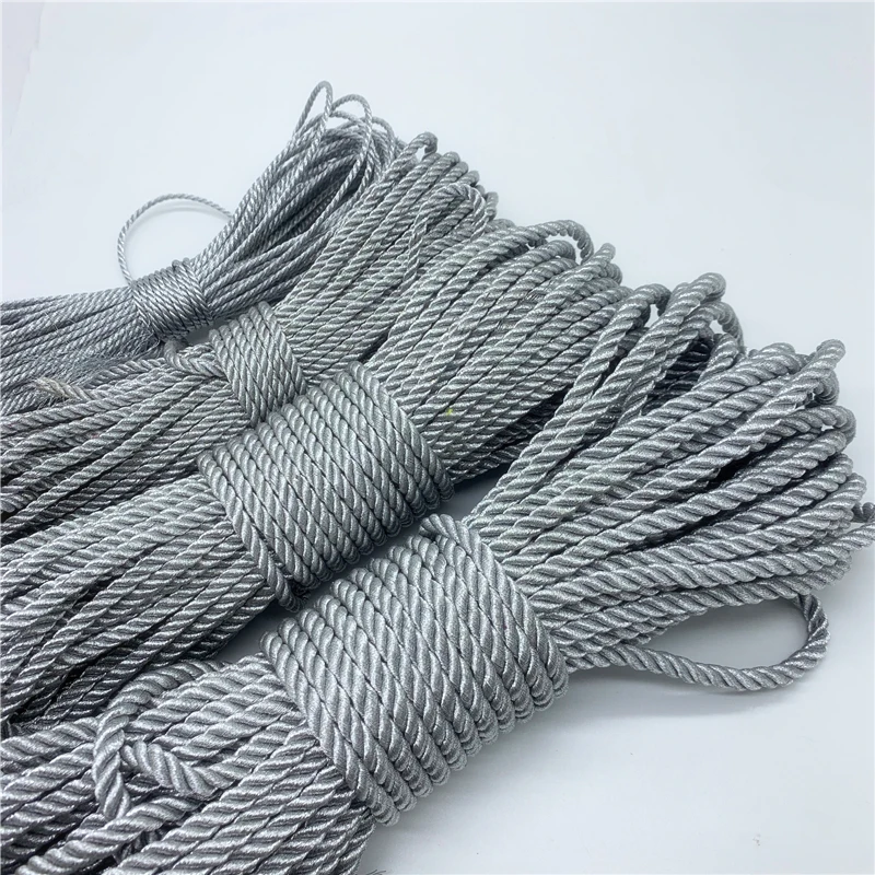Rope Necklace 2mm 3mm 4mm 6mm 5yards/Lot Gold Silver Cord String Strap For Home Decoration