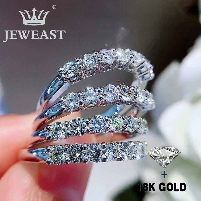 

Natural Diamond 18K Gold Pure Gold Ring Beautiful Gemstone Ring Good Upscale Trendy Classic Party Fine Jewelry Hot Sell New 2019