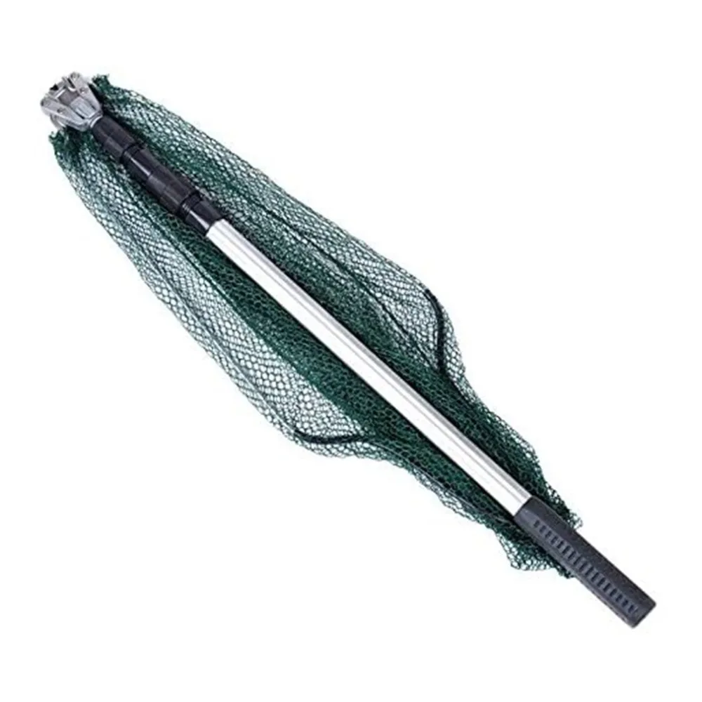 Aluminum Alloy Retractable Fishing Net Triangle Head Fishing Net Fishing Tackle Folding Landing Net Swimming pool cleaning net