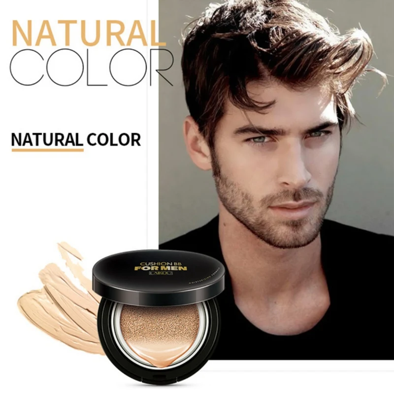 NEW Air Cushion BB&CC Cream Foundation for Men Powder Concealer Whitening Moisturizing Brighten Bare Makeup 30g - Цвет: N