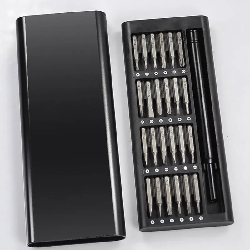 1 комплект Alluminum Box 24 в 1 Набор отверток для повседневного использования 24 прецизионных магнитных биты винт DIY Набор драйверов для умного дома