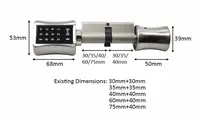 Bluetooh inteligentny zamek cylindryczny Keyless elektroniczny zamek do drzwi APP Wifi blokada kod cyfrowy karta RFID blokada do mieszkania w domu Airbnb 3