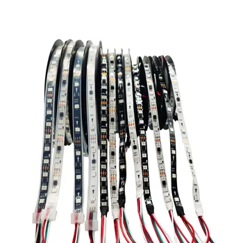 

DC12V WS2811 5050 RGB Addressable Led Pixel Strip Light Full Colors Luces Led Strip Ribbon Flexible Digital Led ,White/Black PCB