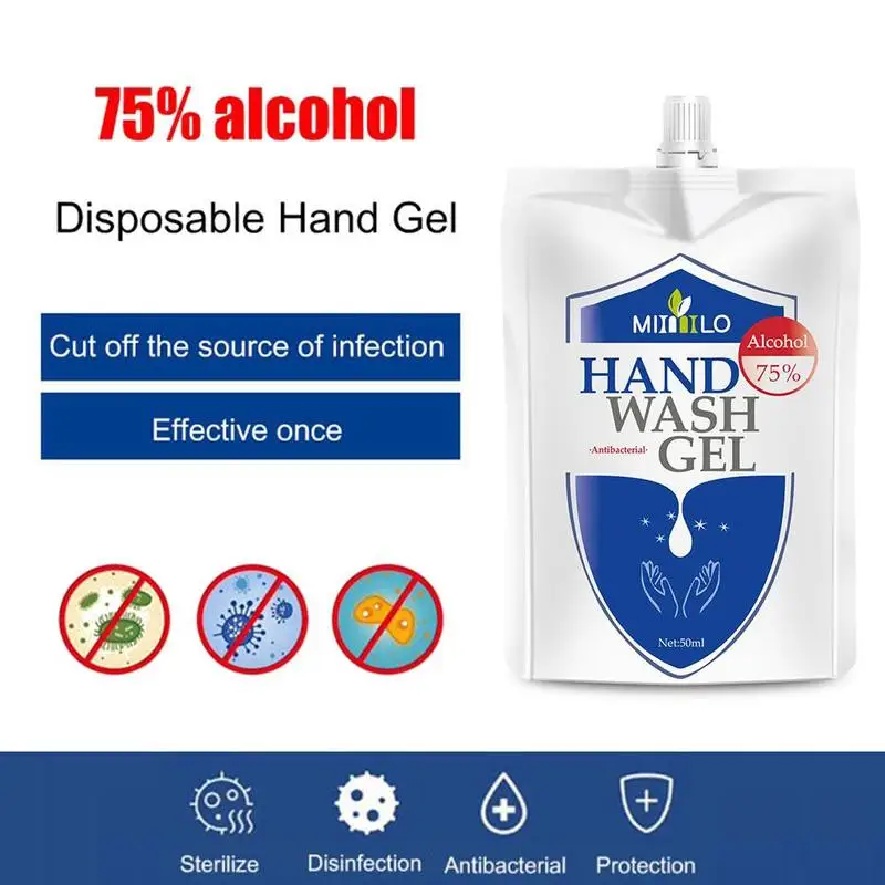 

50ML Portable Disposable 75% Degree Alcohol Hand Sanitizer Disinfection Sterilization Moisturizing Antibacterial Hand Wash Gel