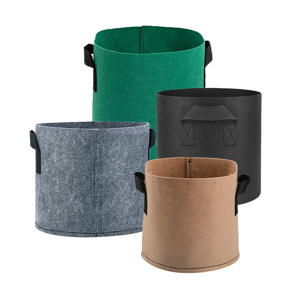 1 Pz 1/2/3/5/7/10/15 Galloni Vasi Per Radici In Tessuto Smart Plant Grow Pot Bags Casa Giardinaggio Pianta Fiore Verdura Fioriera Contenitore