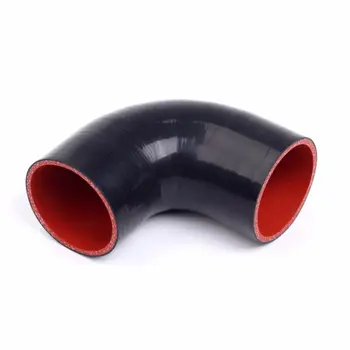 

2.5 inch Pipe Elbow Connector 90 Degree Tube 63MM Black/Red Replacement
