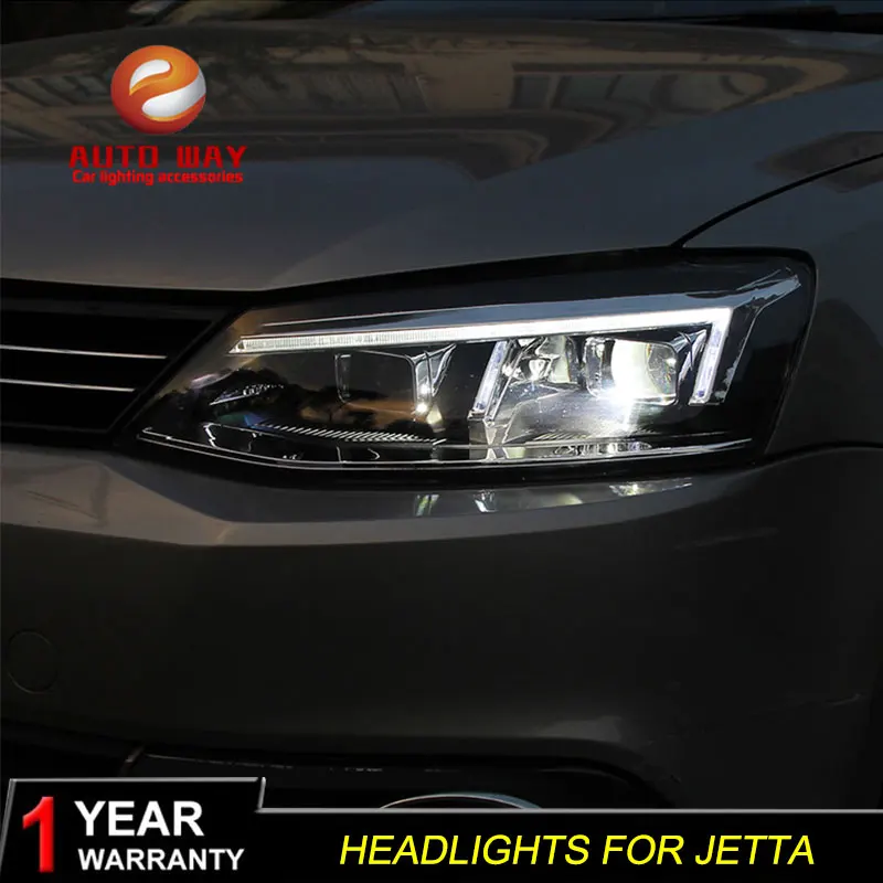 Автомобильный Стильный чехол для фары VW JETTA 2012- светодиодный VW JETTA фары DRL двойной луч Биксенон HID