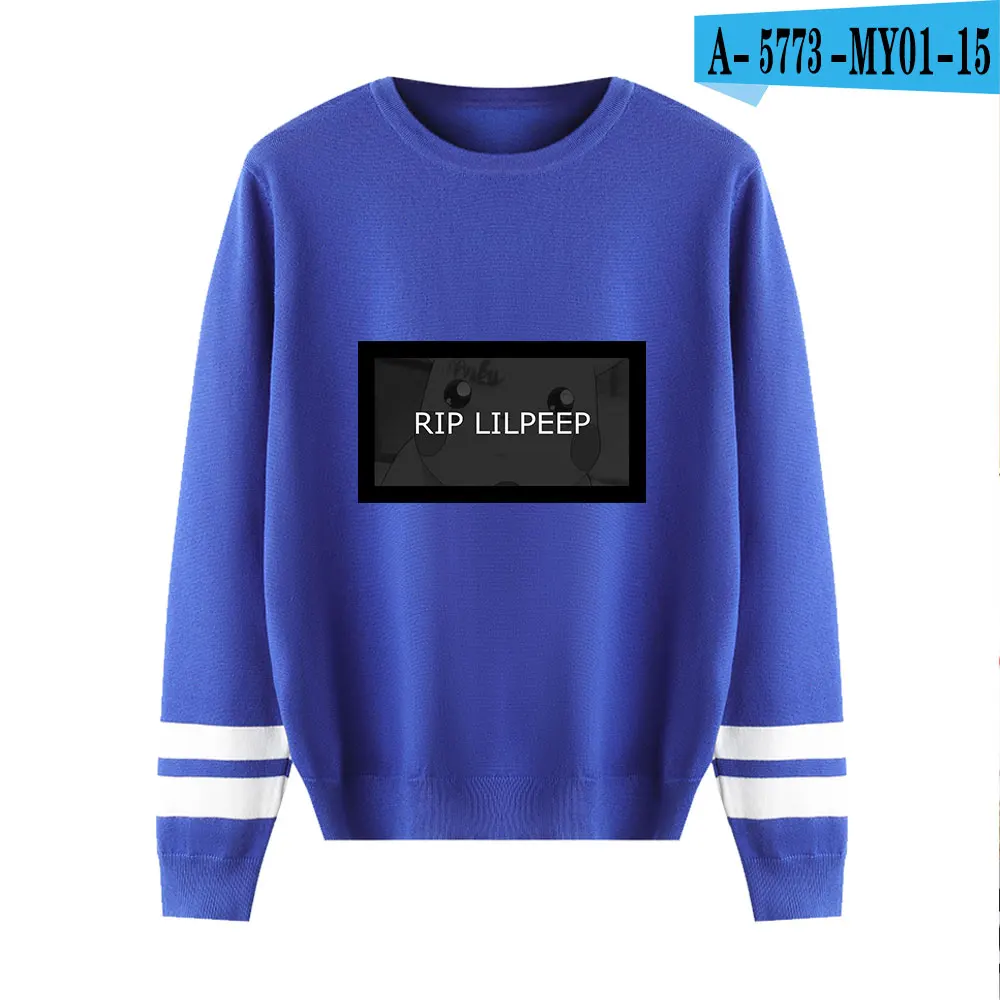 Свитер для влюбленных Lil Открытый свитер осень вязаный свитер с круглым вырезом модный качественный пуловер с принтом длинный рукав женский свитер - Цвет: blue