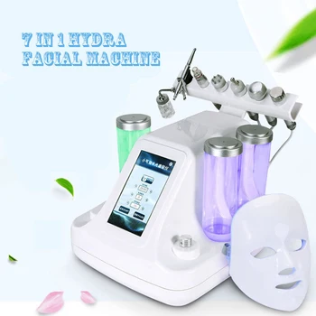 

7 in 1 Vacuum Face Cleaning Ultrasonic Massage Hydra Water Oxygen Jet Peel Skin Lifting Facial Machine Skin Care BIO RF Beauty