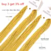 LUXUSTEEL No Fade 10pcs/Lot Stainless Steel Twist Chain Necklaces 2mm Width 45/50/55/60cm Gold Color DIY Pendants Accessories ► Photo 3/6