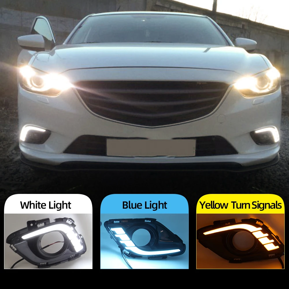 Автомобильные мигающие дневные ходовые огни для Mazda 6 Mazda6 Atenza 2013 - 2015 светодиодный