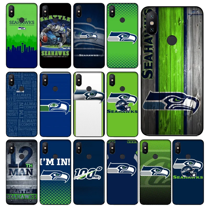 

Seattle Seahawks Soft Silicone black Phone Case for Xiaomi redmi note 7 Mi 9 Mix2 Mix2S Note3 8 8SE Redmi 5 5Plus Note4 4X