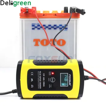 

FOXSUR 12V5A AGM GEL WET Lead Acid Battery Charger 12V Pulse Repair Charger with LCD Display, Motorcycle & Car Battery Charger