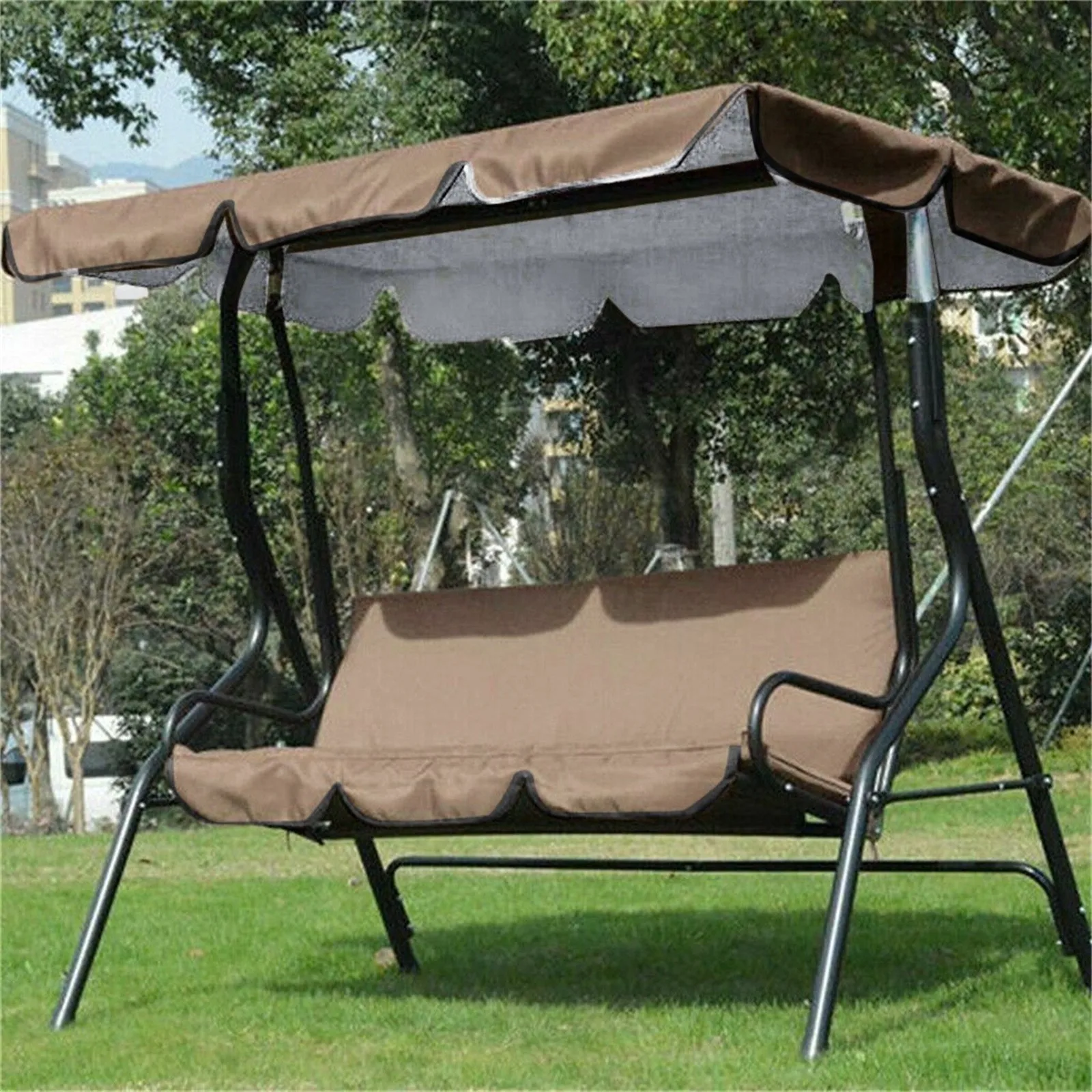 Outdoor Replacement Canopy Cover For Swing Seat Garden Hammock Cover New 