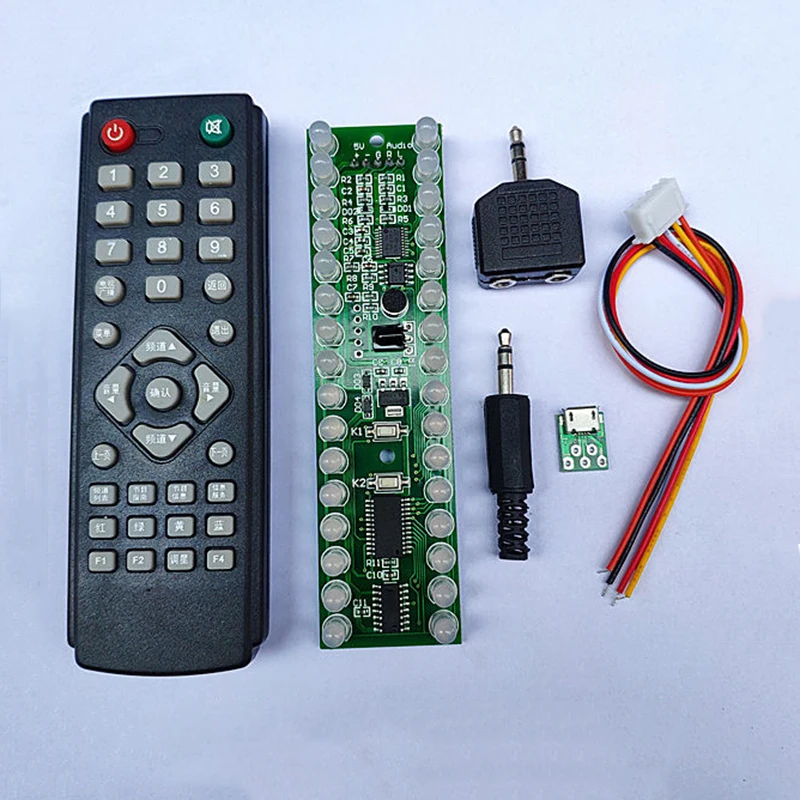 

Voice-activated power amplifier spectrum indicator VU Meter Stereo Amplifier Support voice control line control 7 kinds