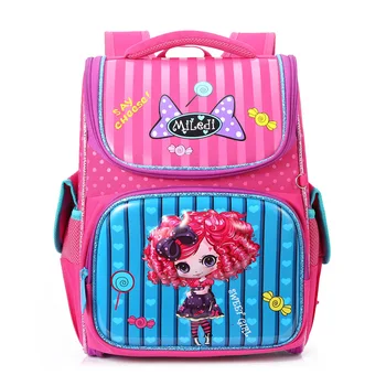 

Kid 3D Cartoon School Bag For Gilrs Boys Dog Car Pattern Orthopedic Backpack Children School Bags Student Mochila Grade 1-4