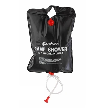 

20L 5 Gallons Black Foldable Solar Camping Camp Shower Bathing Bag #8